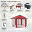12 pi. L 12 pi. D Pavillon de jardin d'extérieur en métal avec moustiquaires-124903491-124944155