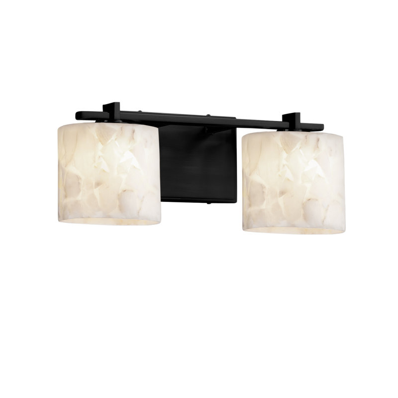 2 - Light Dimmable Vanity Light, Matte Black, Incandescent