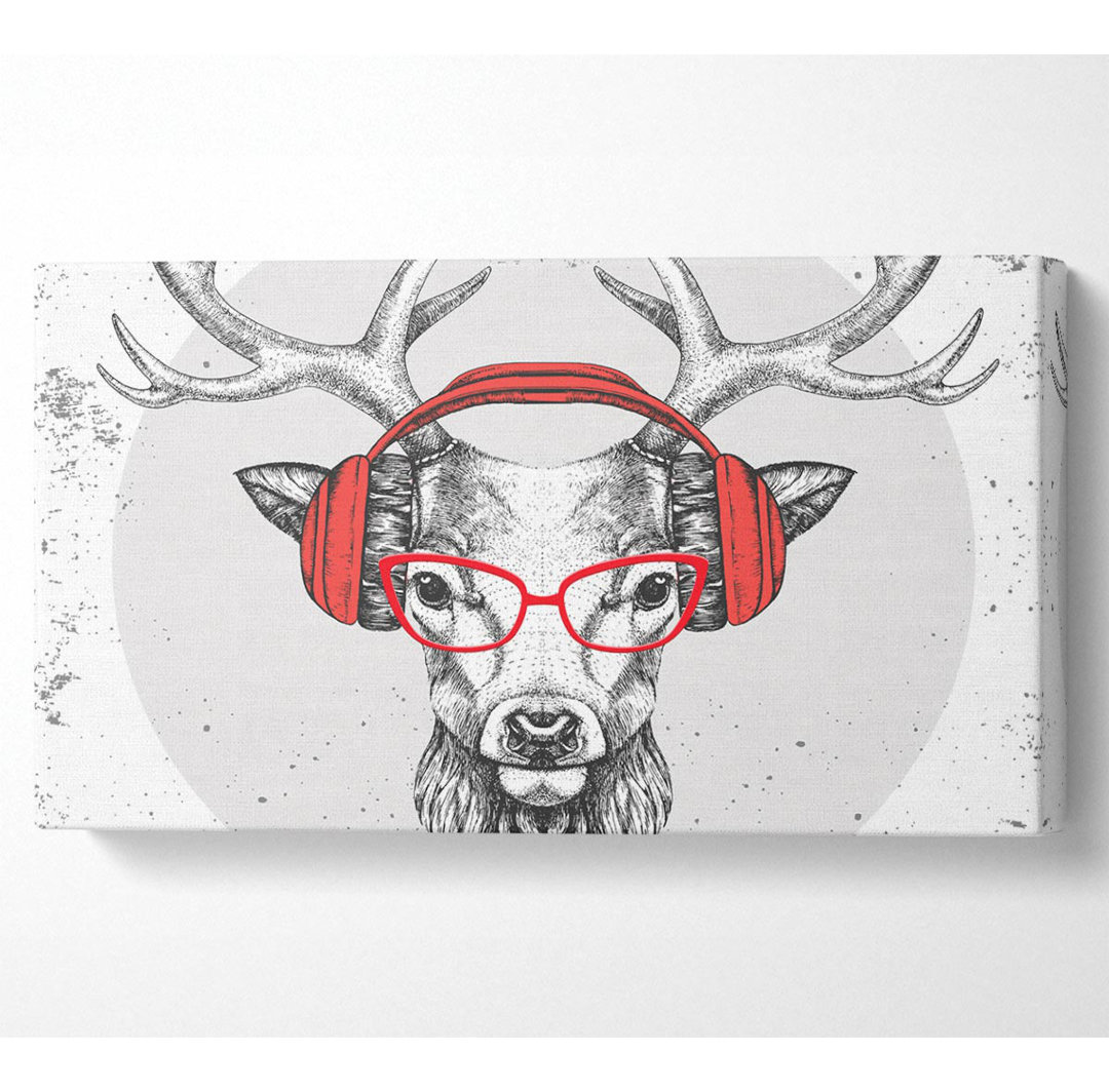 Atkison The Stag Kopfhörer - Wrapped Canvas Kunstdrucke