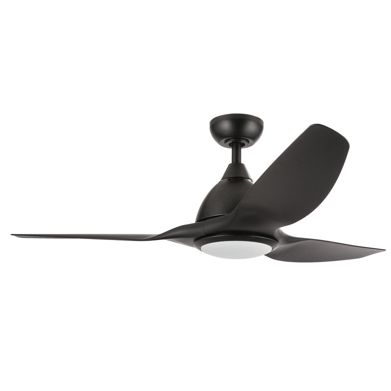 Albie 52'' Ceiling Fan with LED Lights, Black