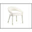 Ensemble de 2 chaises de salle à manger Modern Velvet, pieds en bois avec embouts dorés, crème-783085304