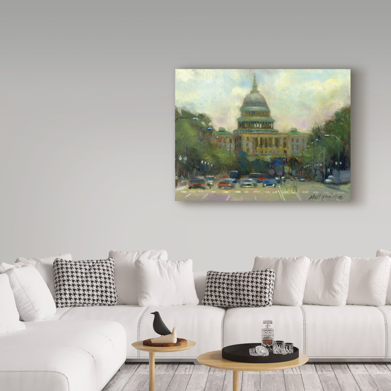 Galan 'U.S. «Capitol», reproduction de peinture à l'acrylique sur toile tendue, H 14 po x l 19 po x P 2 po