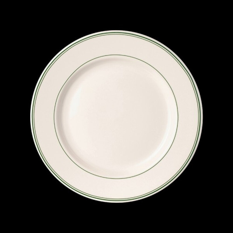 Plate Rolled Edge Green Band