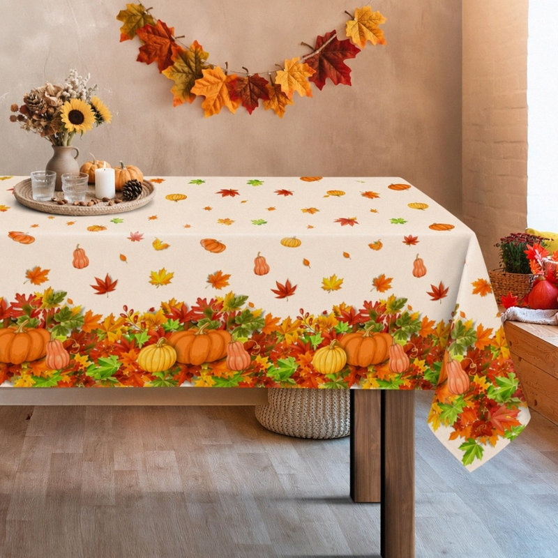 Nappes jetables en plastique pour les décorations de fête de l'Action de grâce d'automne
