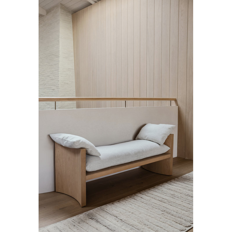 Katelyn White Oak Bench