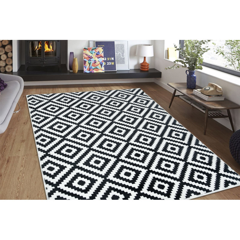 Owsley Geometric Shag Area Rug, Rectangle 120 x 180cm