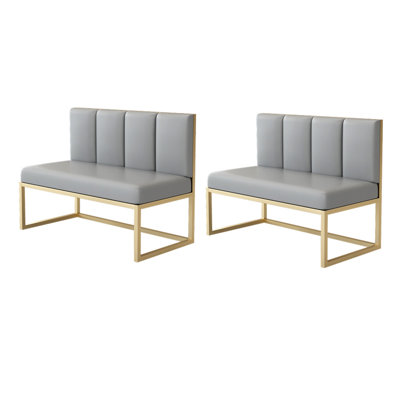 Banc rembourré simple en similicuir