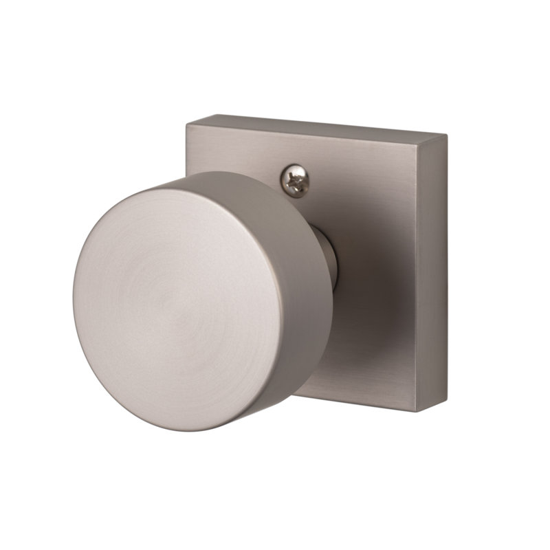 Faux bouton carré Zurich, Nickel satiné