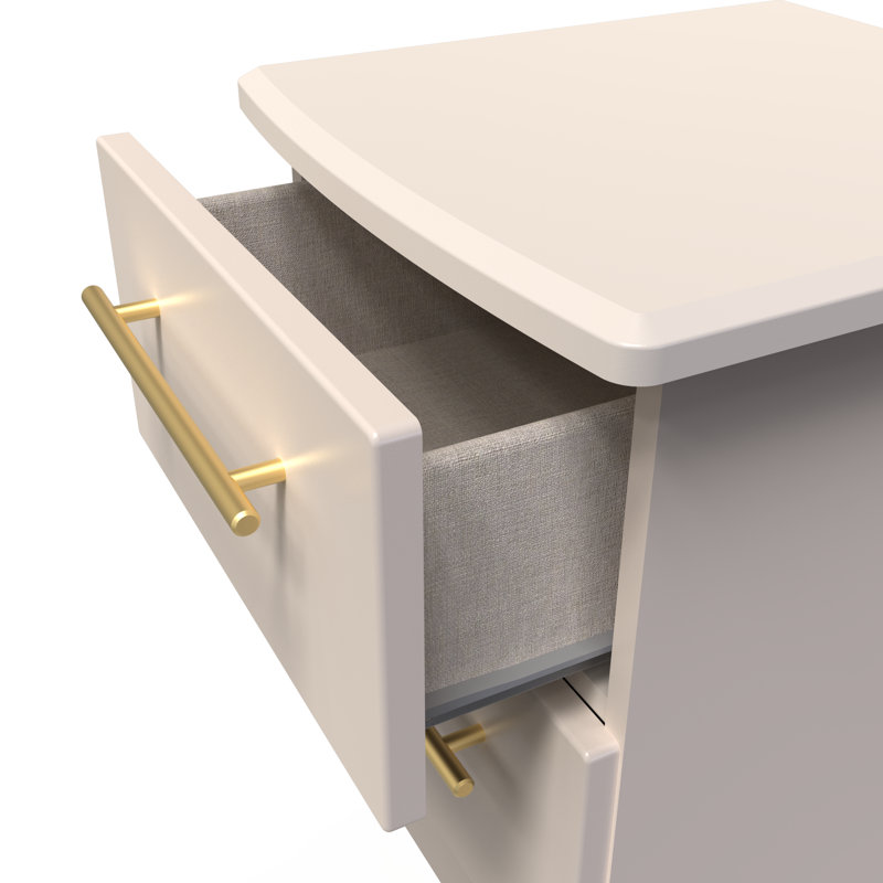 Fully Assembled Esabella 2 - Drawer Nightstand, kashmir Matt