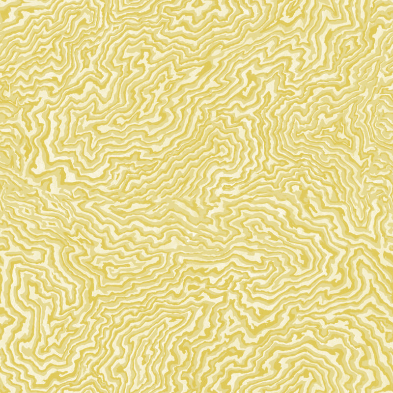 Rouleau de papier peint L 33 pi x l 20,5 po Swirling Sea, Jaune