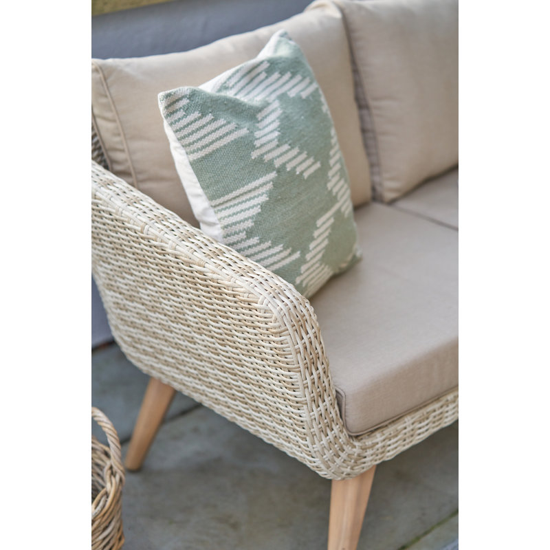 Cambrai Wicker 6 - Person Garden Lounge Set with Cushions