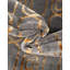Tapis gris et doré Latitude Run® Colonne Nikica-926701111