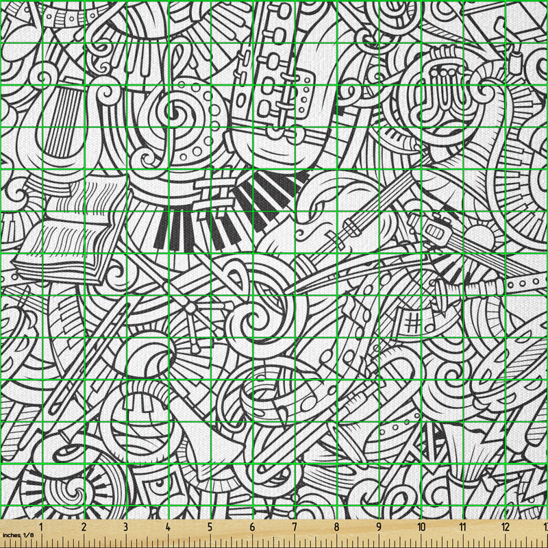 Decoda Outline Doodle with Musical Multi-Purpose Fabric