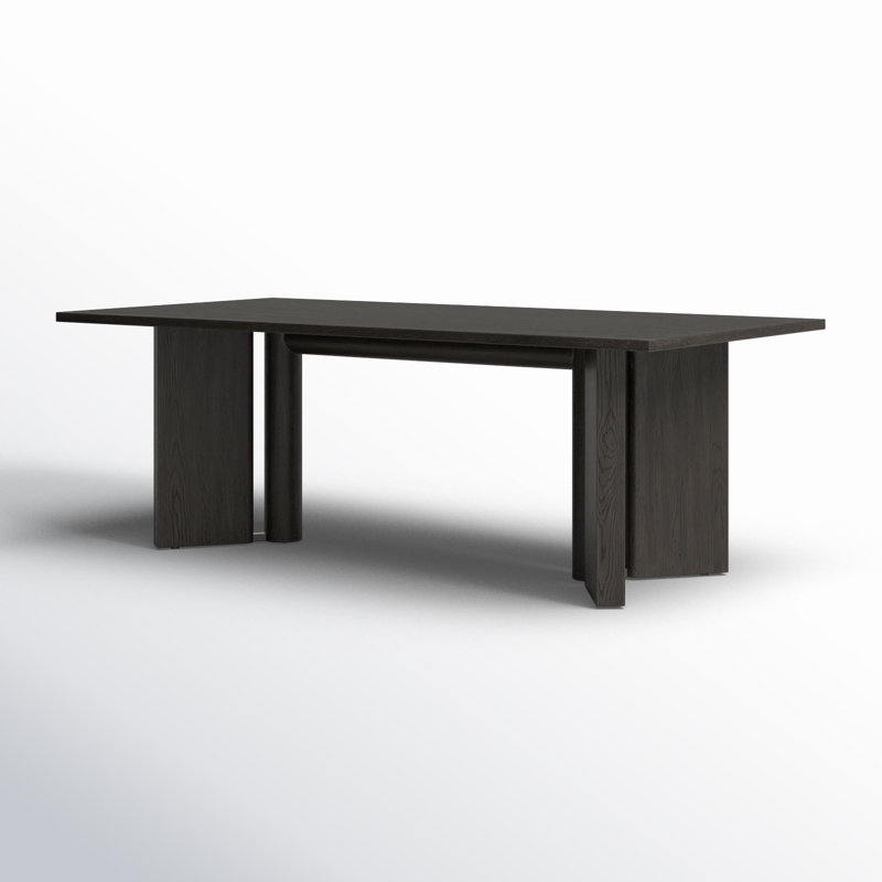 Olly Dining Table 84", Smoked Black Veneer, 30" H x 84" D x 84" W