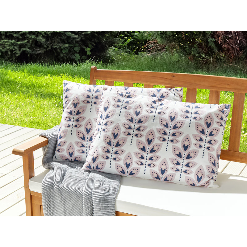 Alysan Torretta Indoor / Outdoor Floral Beige Rectangular Lumbar Cushion With Filling