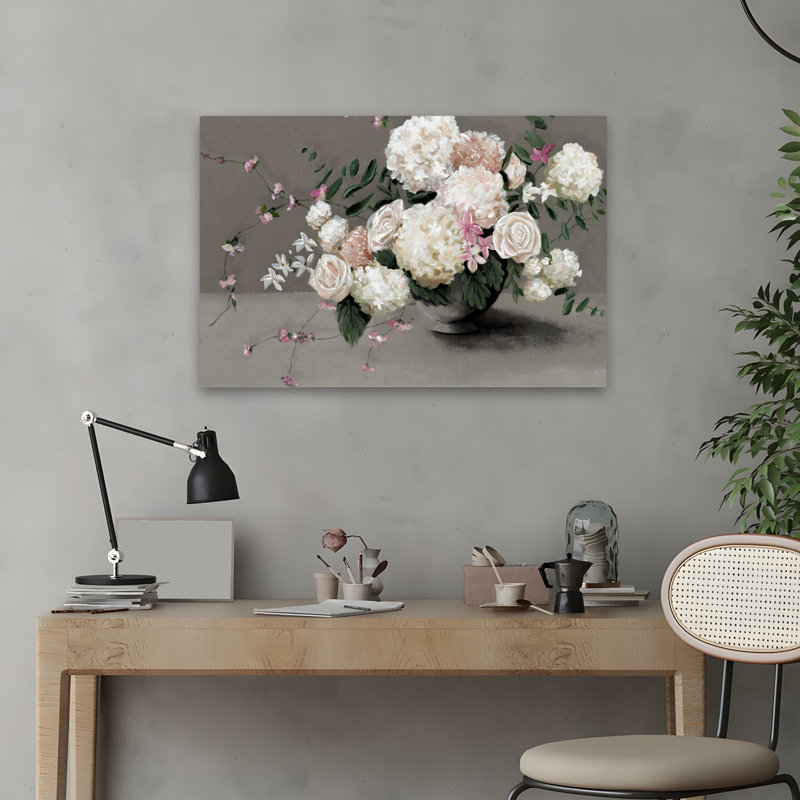 Fleurs et roses, fleurs intemporelles, H 16 po x l 24 po