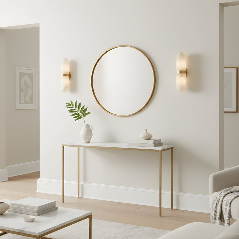 Bree 2-Light Brushed Gold Wall Sconce, 18" H x 4.75" W x 4" D, Brushed Gold