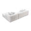 Canapé moderne en L 107,9 po en forme de L, canapé 4 places blanc rembourré pour chambre à coucher, assise profonde et agencement flexible, canapé modulaire à assise souple, configuration, coussins