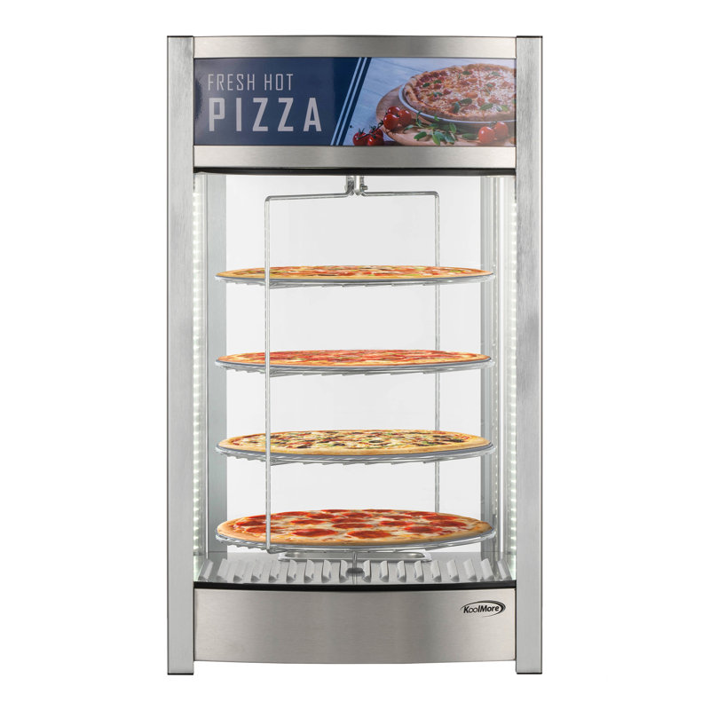 Réchaud à pizza commercial 18 po pour tartes 12 po avec 4 supports rotatifs en acier inoxydable (km-HPD4-12)