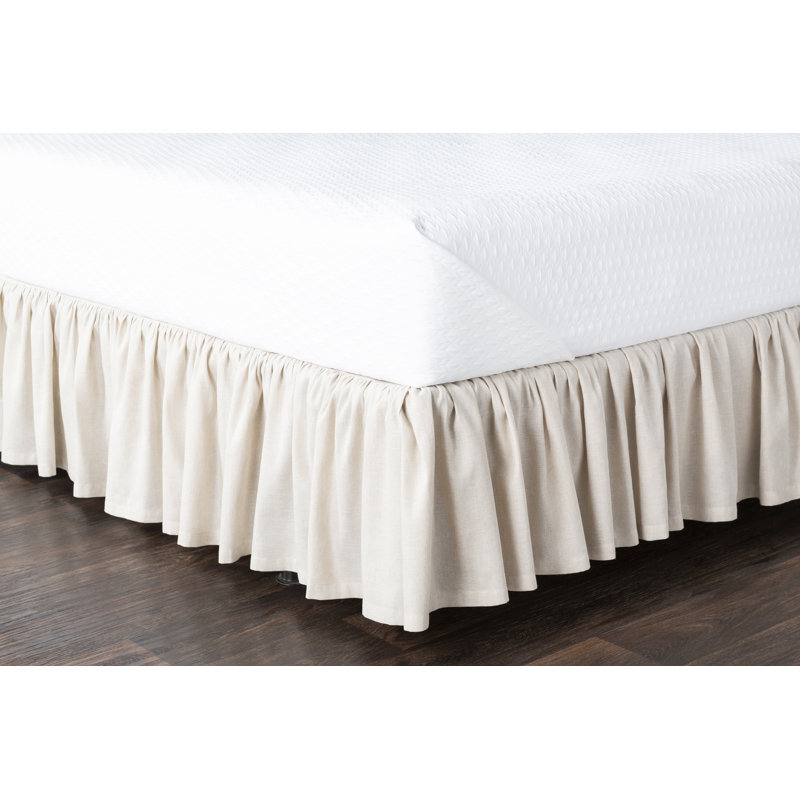 Peyton Ruffled Wrap Around Bed Skirt, Queen, Ivory