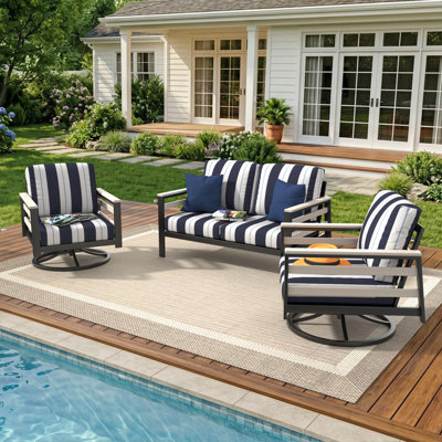 Ensembles de patio et canapé d'extérieur avec coussins Sunbrella pour sièges de groupe