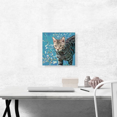 Savannah Cat Breed - Sarcelle, reproduction d'art sur toile tendue