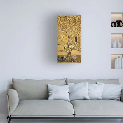 Art mural sur toile tendue - Gustav Klimt «Tree of Life Soclet Frieze 1905», art mural pour le salon, la chambre à coucher ou le bureau - 10 x 19