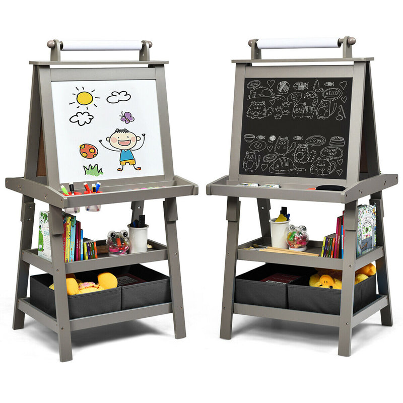 Effingham Isabelle & Max Wood H-Frame Easel, Grey