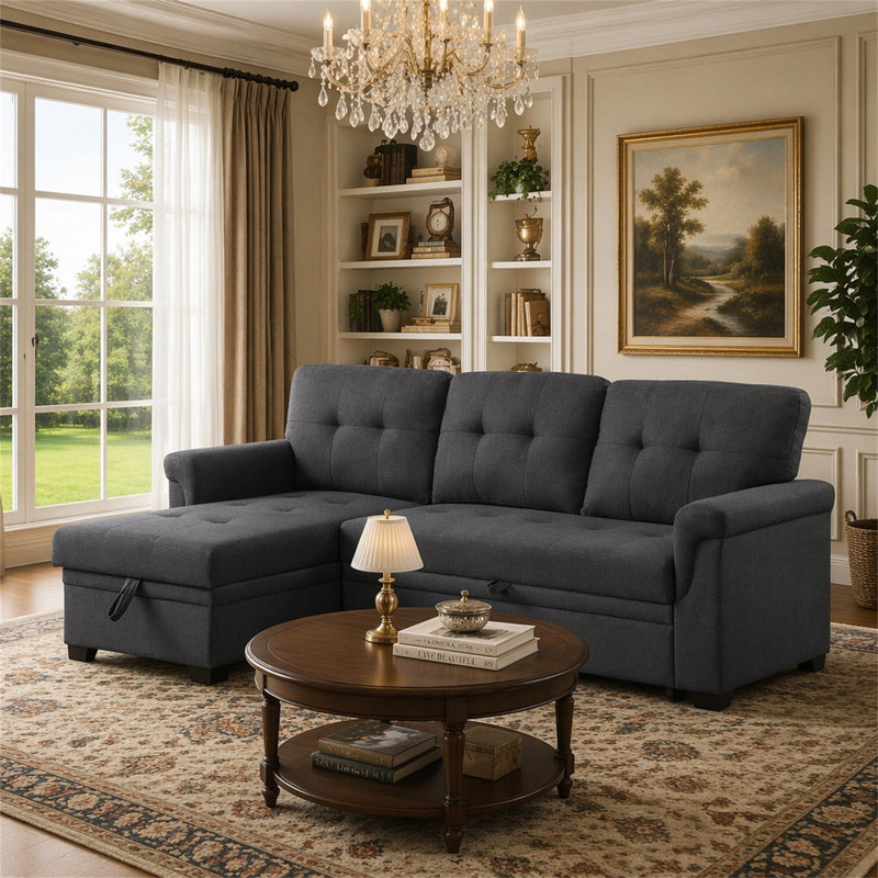 Convertible Storage L - Shaped Sofa