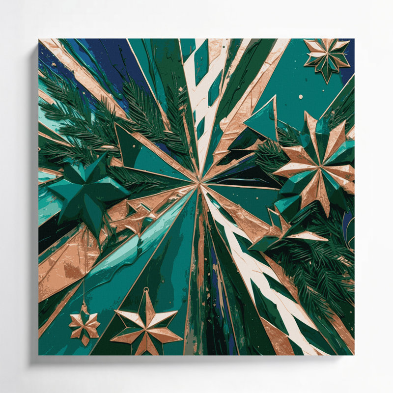 Art mural sur toile de Noël, H 16 po x l 16 po