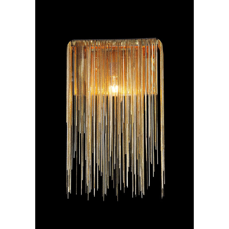 Brendis Steel Flush Mounted Sconce, Gold