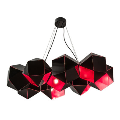 Lustre géométrique à 9 lumières Vierzehn