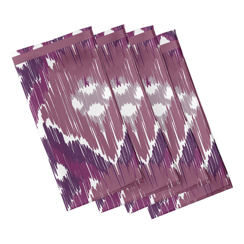 Ocala Polyester Ikat Square Napkin, Purple