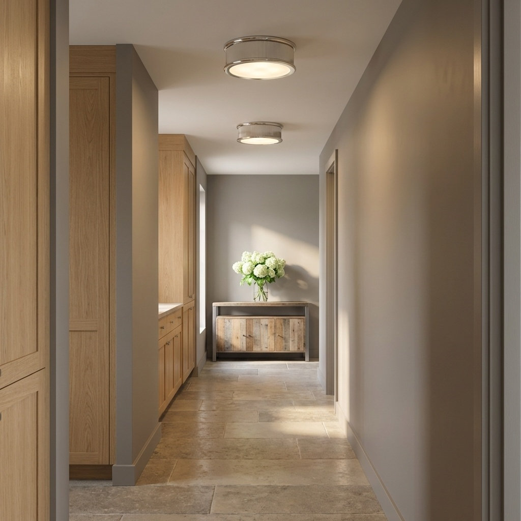 Rigsby 5-Light Flush Mount, Polished Nickel, 6" H x 18" W x 18" D