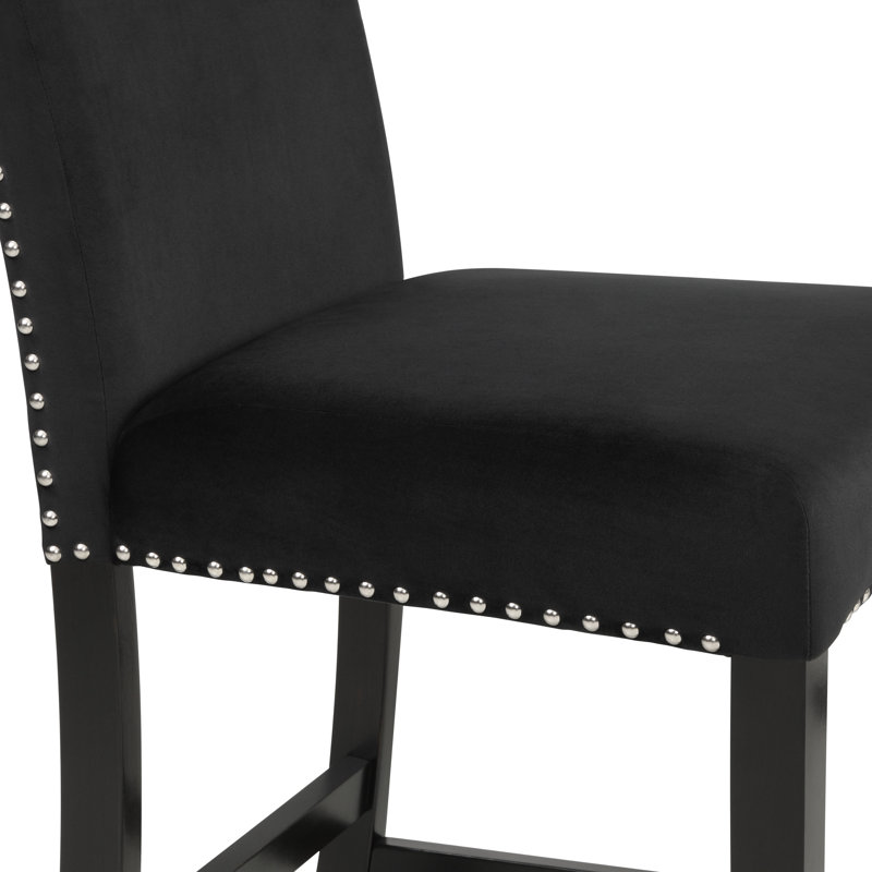 Ebeling Upholstered Counter Stool, Black