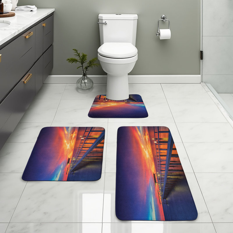  Ensemble de tapis pour salle de bain Landscape 3 pièces U