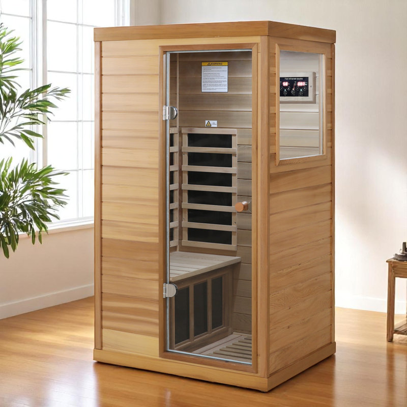 Far Infrared Sauna With 2 Bluetooth Speakers And 1 LED Reading Light For Indoor Use, Right