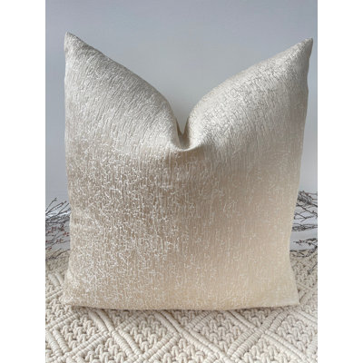 Abstract White Square Cushion Cover