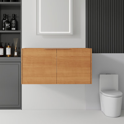 36, armoire de meuble-lavabo flottant, contreplaqué