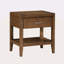 Table de chevet transitionnelle 1 pièce avec tiroir et tablette ouverte