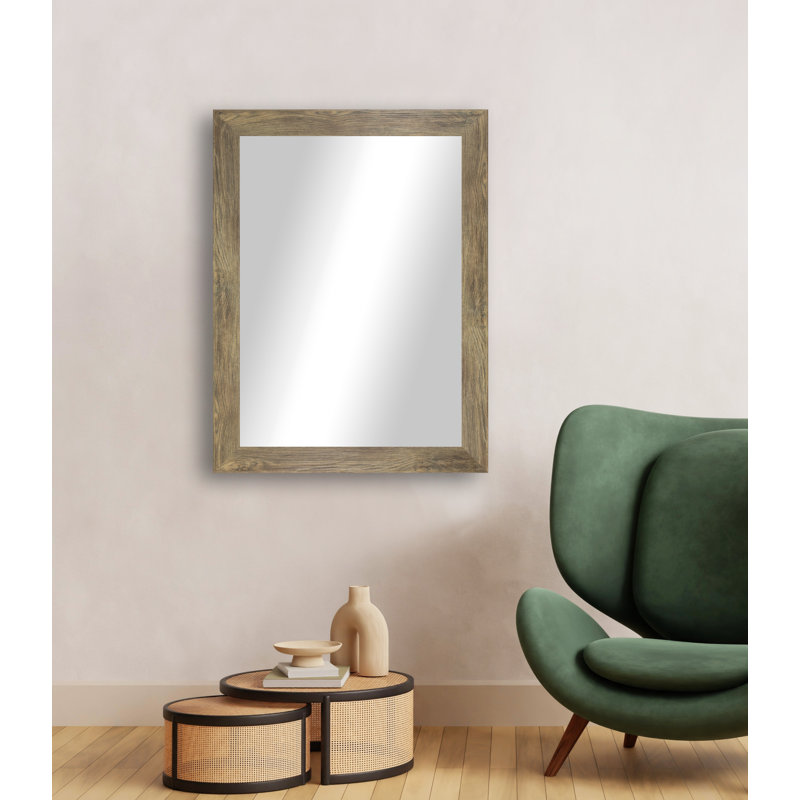 Engineered Wood Flat Mirror, 33" x 56"