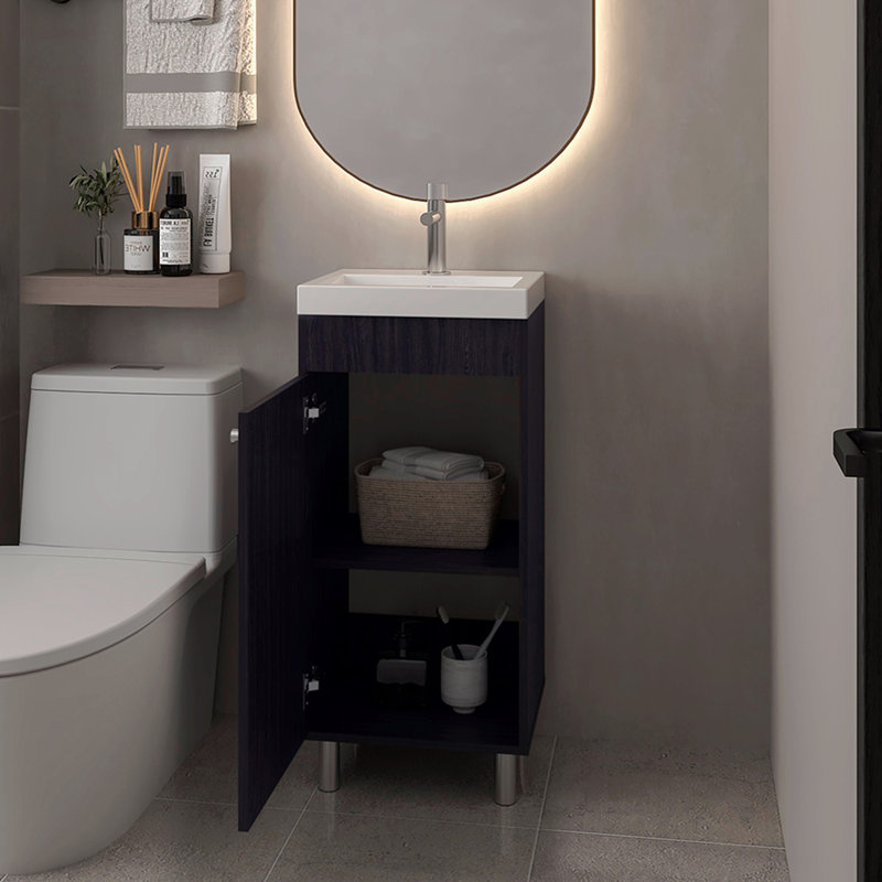 Lavabo de meuble-lavabo, salle de bain, Noir