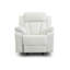 Élégant fauteuil inclinable blanc avec accoudoirs rembourrés-2086367645