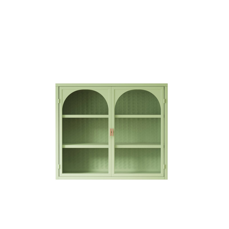 Borrello Metal Bathroom Cabinet, Green 1