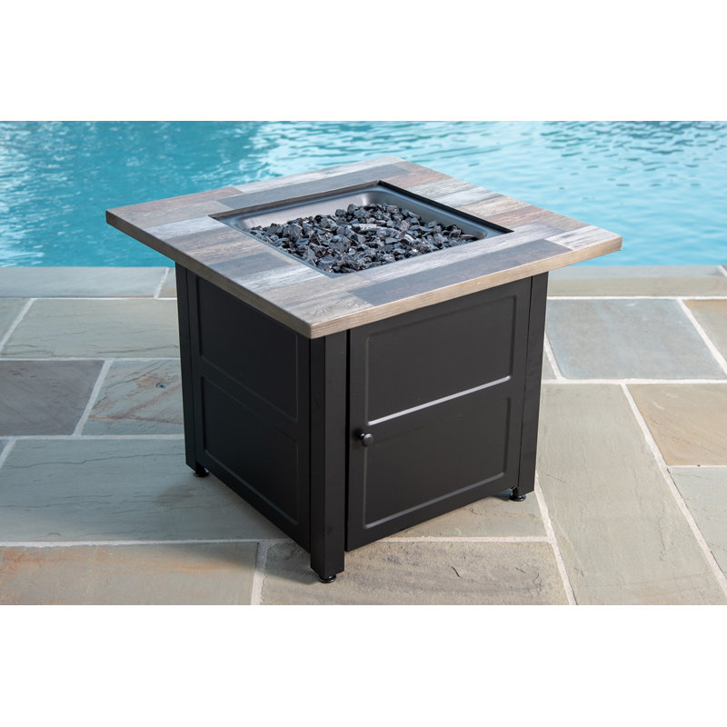 Cayden 25" H x 30" W Steel Propane Gas Fire Pit Table