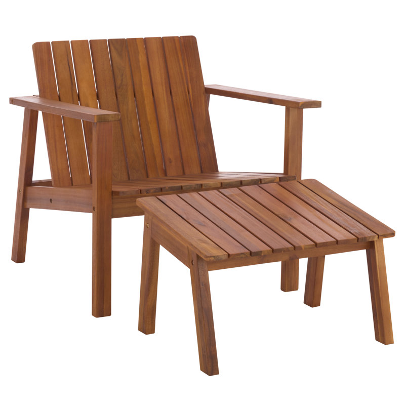 Chaise de patio + repose-pieds Kevinson