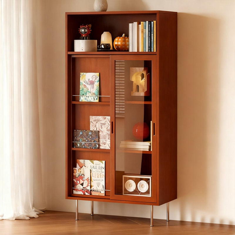Vitrines en bois massif Cerise, H 54,33 po x l 34,65 po x P 15,35 po