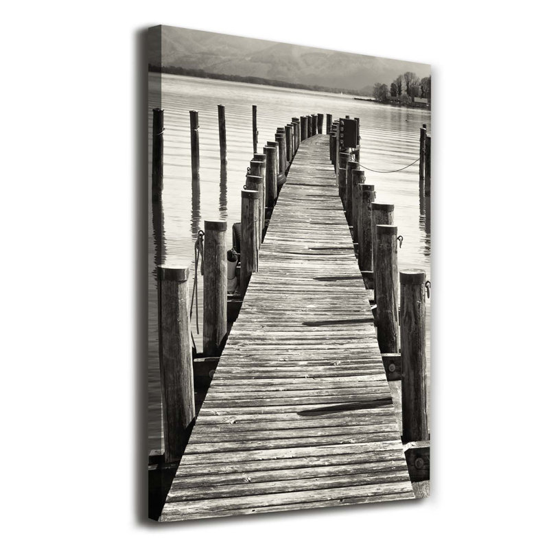 Wooden Pier - Wrapped Canvas Print
