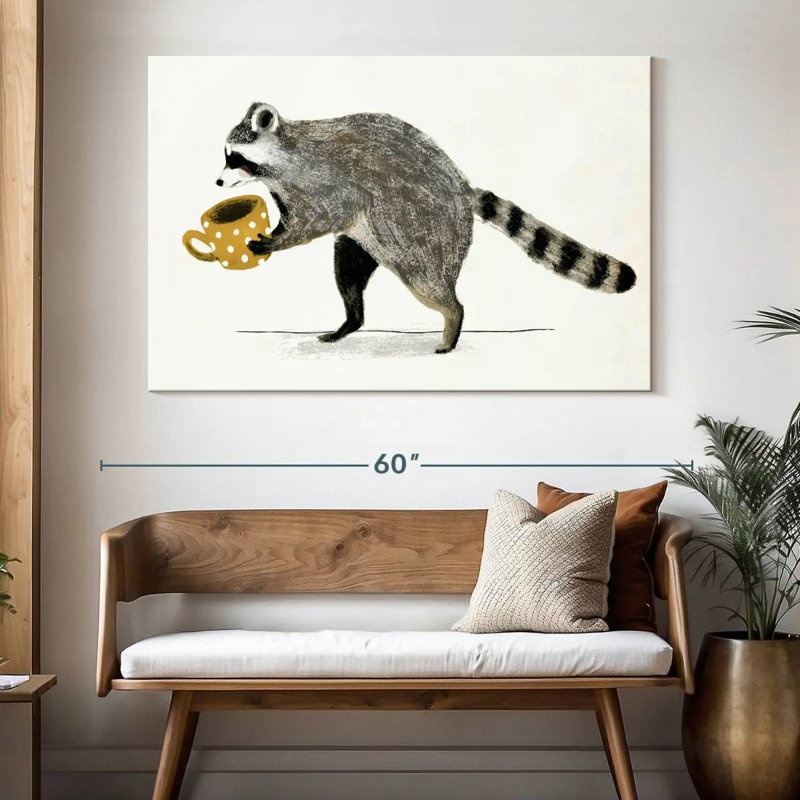 Rascally Raccoon III, H 34 po x l 51 po