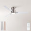 Ventilateur de plafond encastré moderne 52 po avec lumière Homelover, ventilateur de plafond réversible à profil bas DC, pales à double face, mémoire de minuterie à moteur à courant continu réversible à intensité variable de 3 cct-111378505